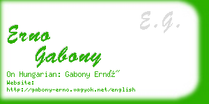 erno gabony business card
